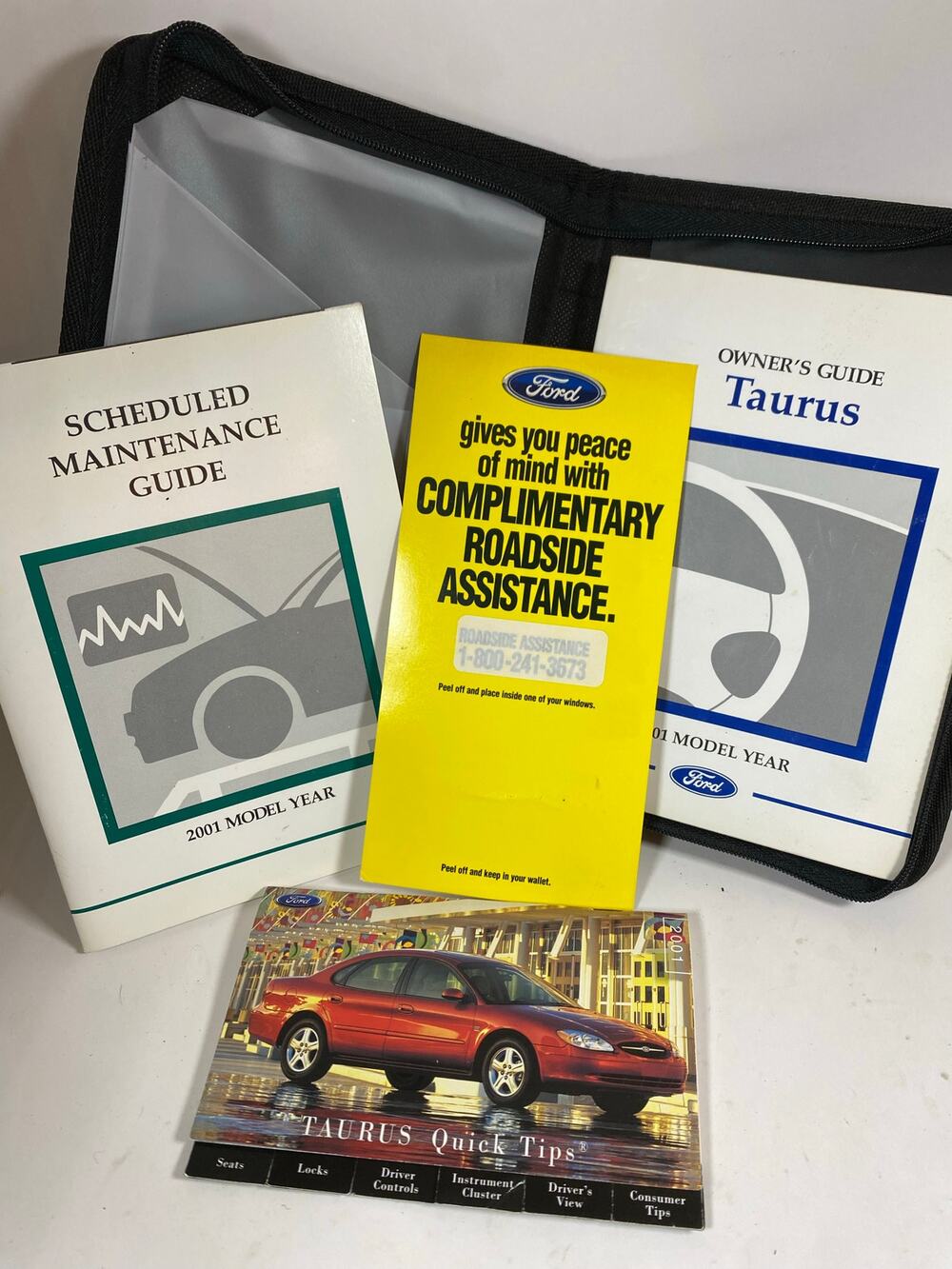 2001 Ford Taurus Factory Original Owner's Manual Set w/ Case